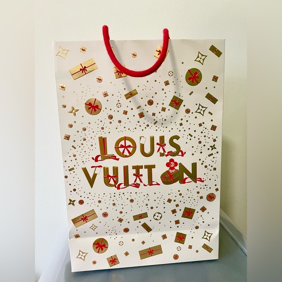 Louis Vuitton paper holiday shopping bag 2023 14”H - Picture 2 of 6